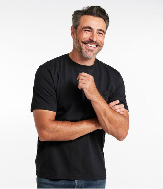 Men's Carefree Unshrinkable Tee with Pocket, Traditional Fit - US 7516