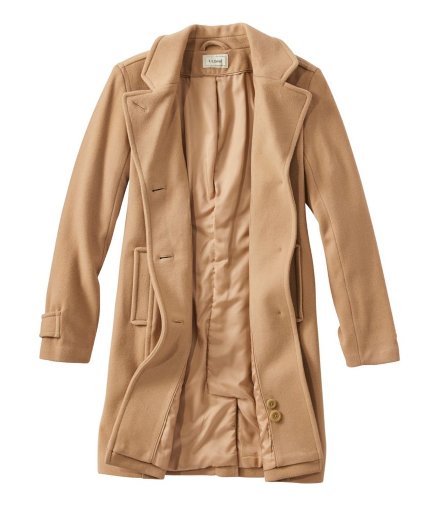 Women's Classic Lambswool Polo Coat, Three-Quarter Length - US 9567