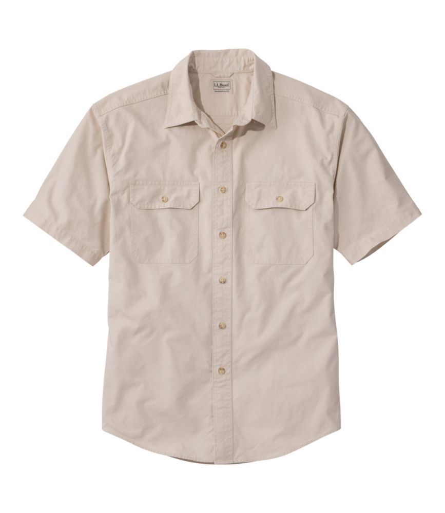 Men's Sunwashed Canvas Shirt, Traditional Fit Short-Sleeve - US 6819