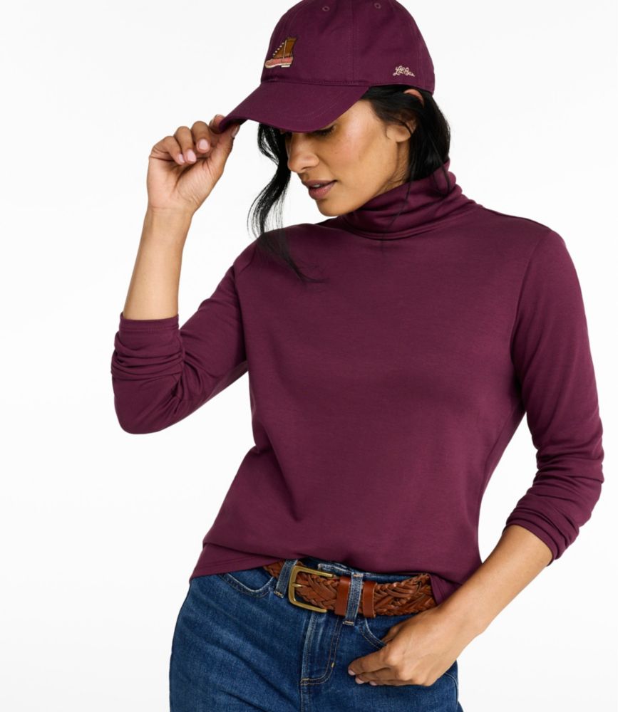 Women's Pima Cotton Turtleneck, Long-Sleeve - US 4952