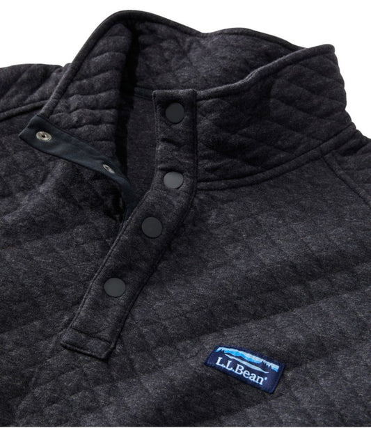 Men's Quilted Sweatshirt, Mockneck - US 7836