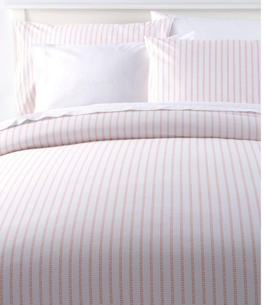 Sunwashed Percale Comforter Cover, Stripe Leaf - US 2201