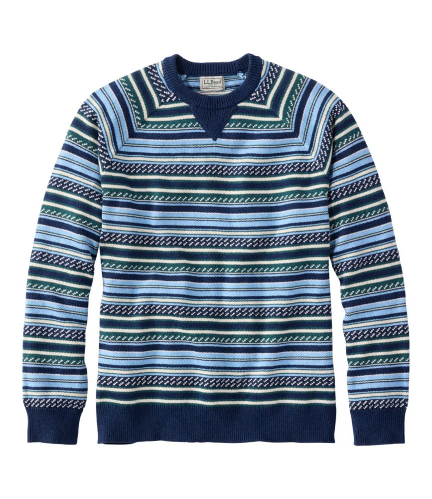 Men's Wicked Soft Cotton/Cashmere Sweater, Crewneck, Pattern - US 6359