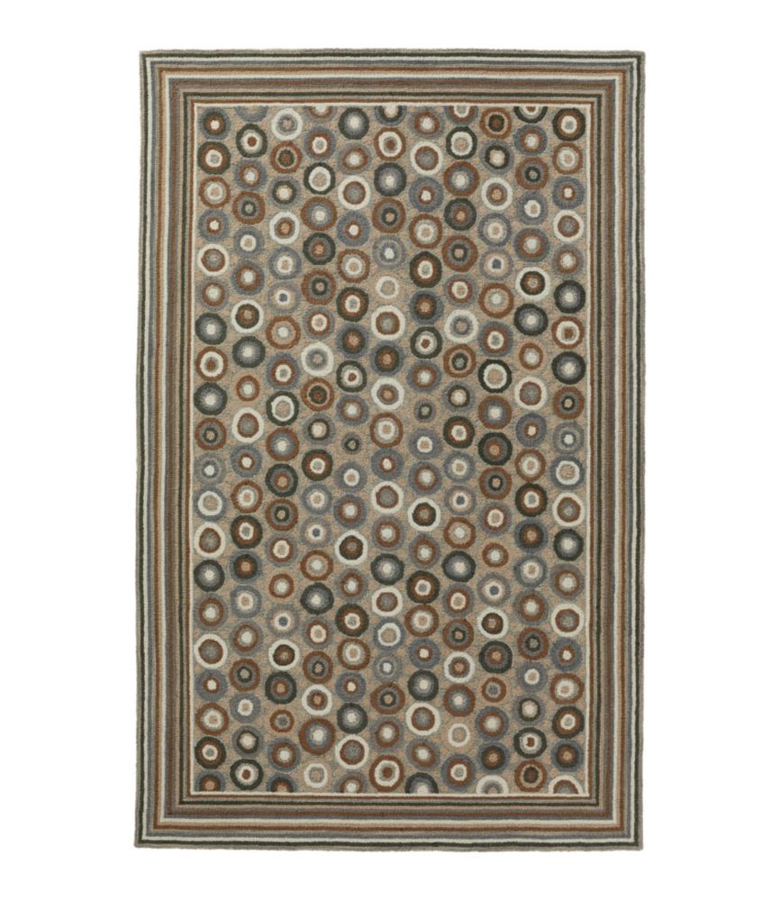 Bean's Wool Hooked Rug, Coins - US 0101