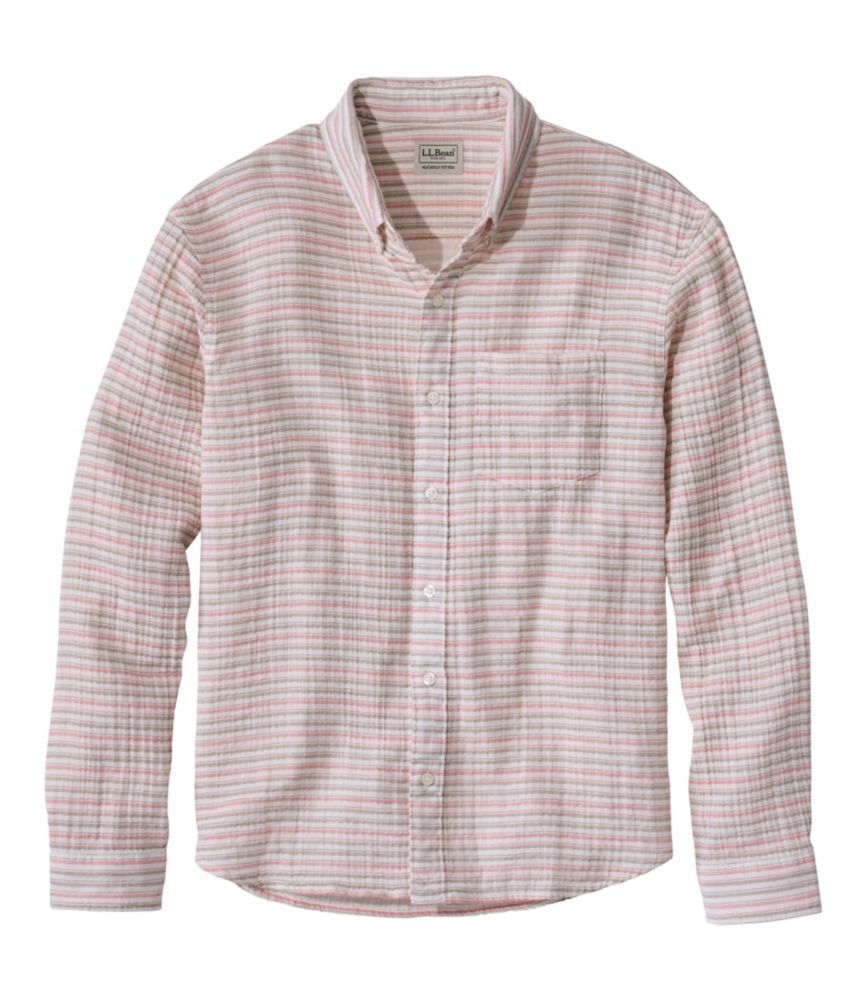 Men's Cloud Gauze Shirt, Long-Sleeve, Slightly Fitted Untucked Fit - US 5824
