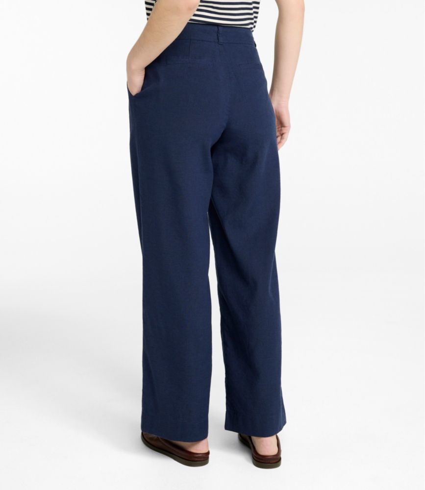 Women's Lakeside Linen-Blend Pants, Wide Straight-Leg - US 1472