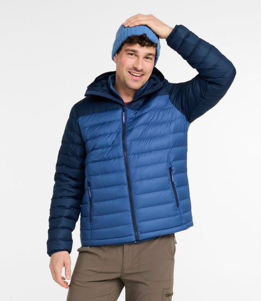 Men's Access Down Hooded Puffer, Colorblock - US 4990