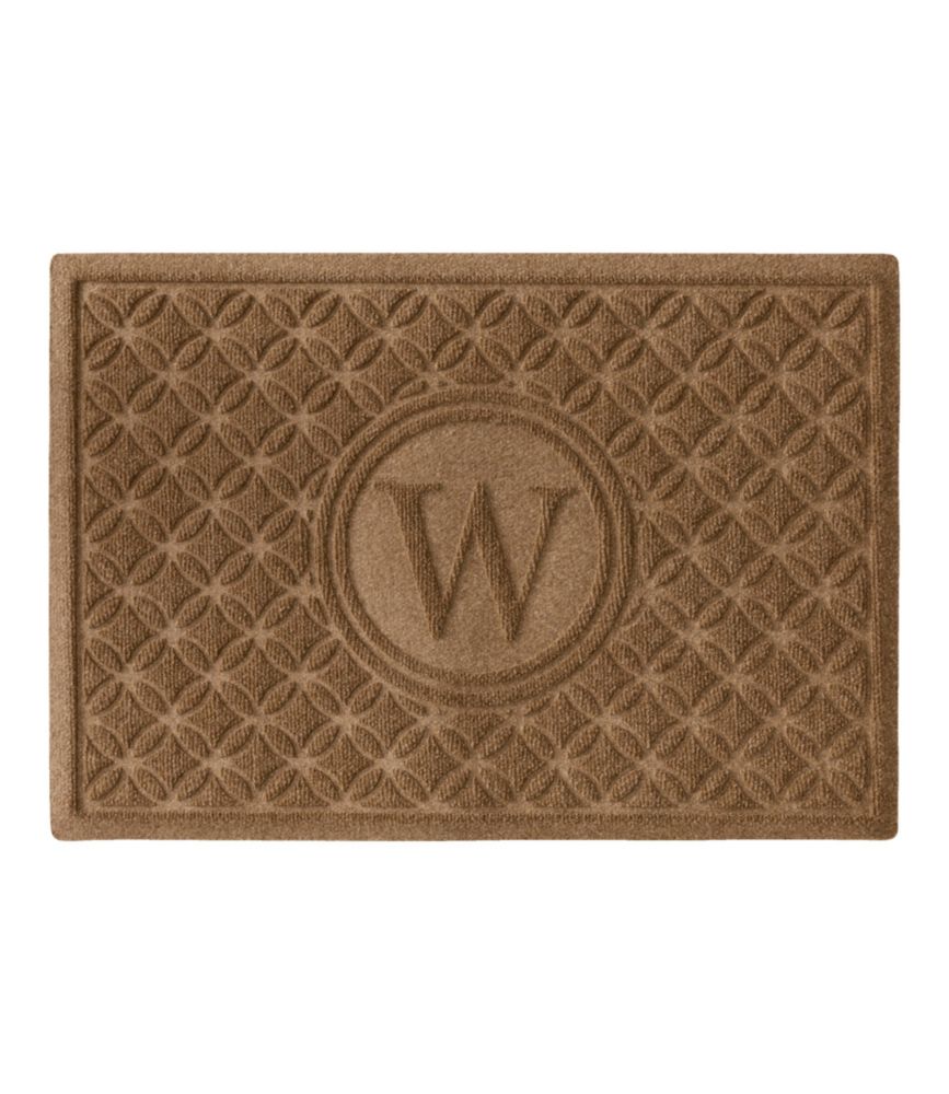 Heavyweight Recycled Waterhog Doormat, Geometric Rings, Personalized - US 5291