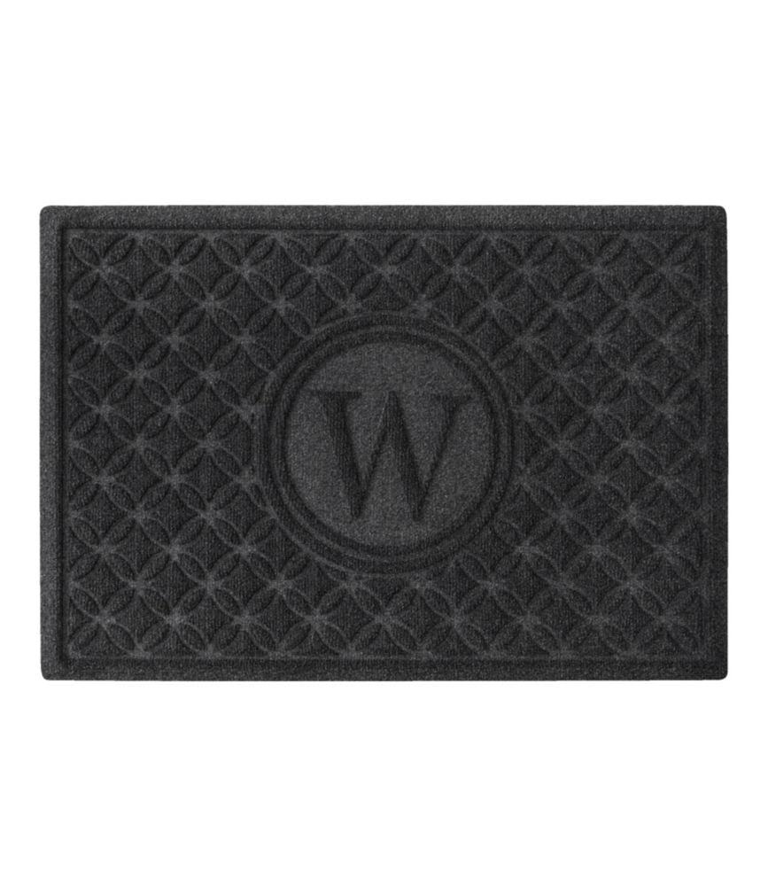 Heavyweight Recycled Waterhog Doormat, Geometric Rings, Personalized - US 5945