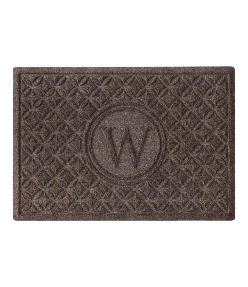 Heavyweight Recycled Waterhog Doormat, Geometric Rings, Personalized - US 8389