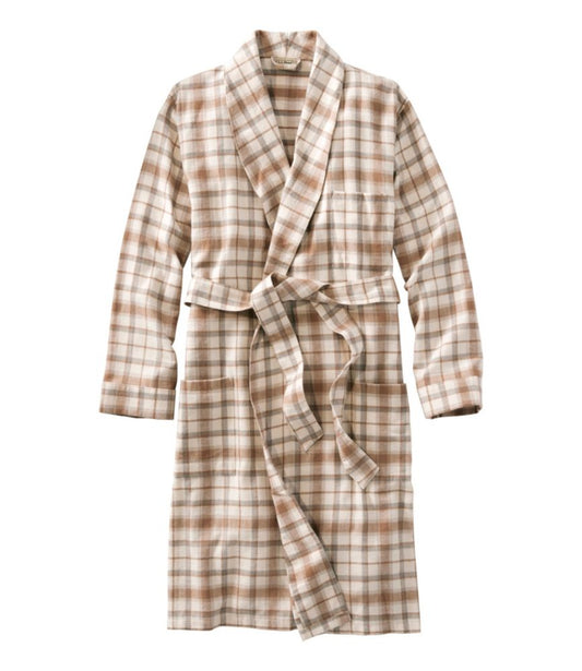 Men's Scotch Plaid Flannel Robe - US 8516