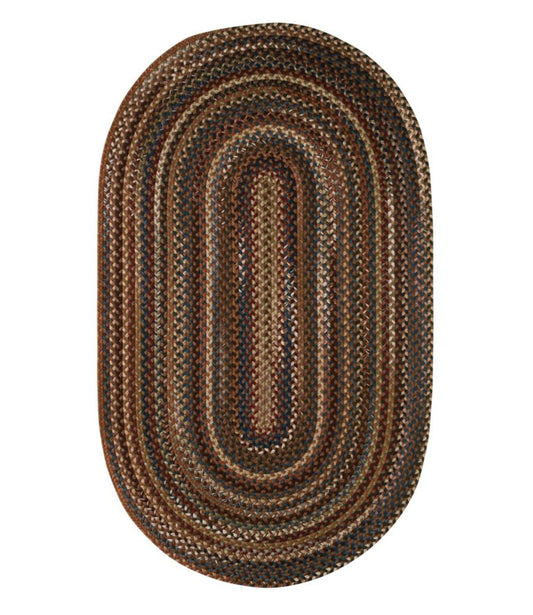 L.L.Bean Braided Wool Rug, Oval - US 6195