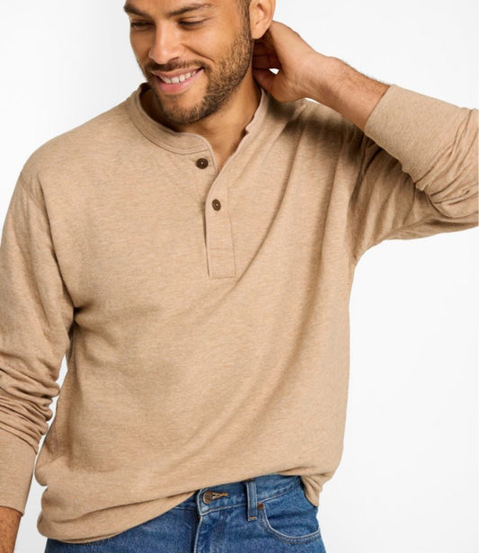 Men's Two-Layer River Driver's Shirt®, Traditional Fit Henley - US 9561