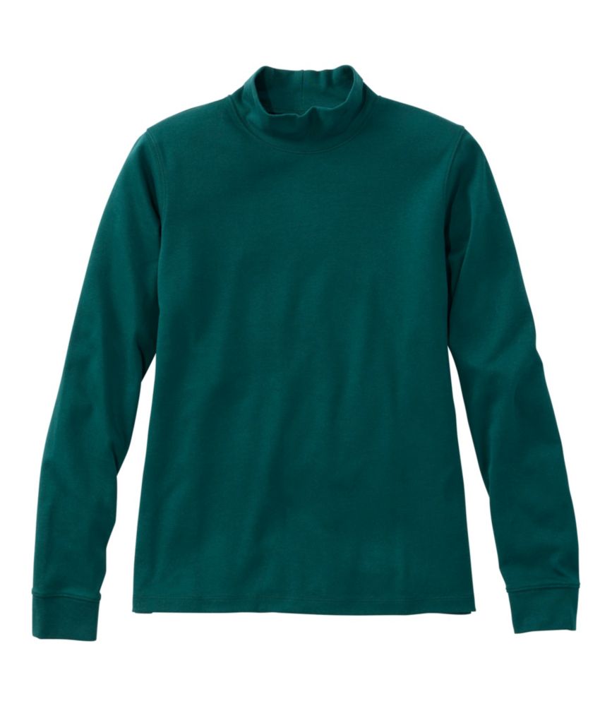 Women's L.L.Bean Interlock Mock-Turtleneck, Long-Sleeve - US 9330