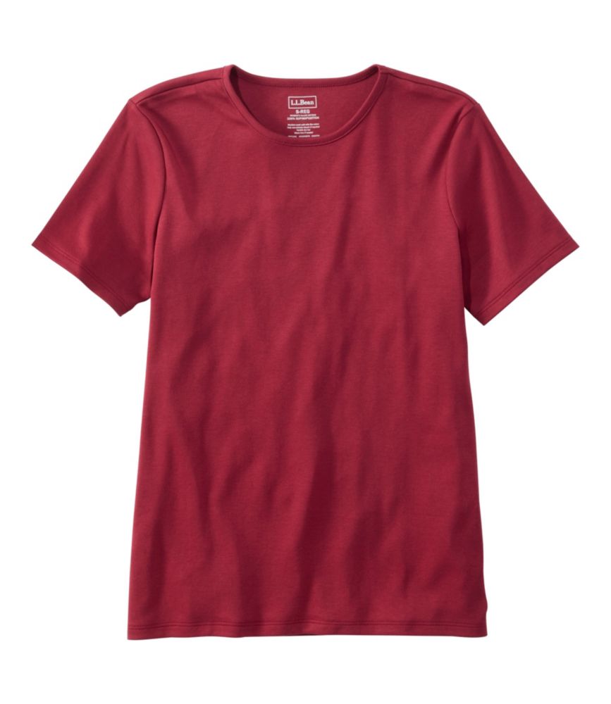 Women's Pima Cotton Tee, Short-Sleeve Crewneck - US 0051