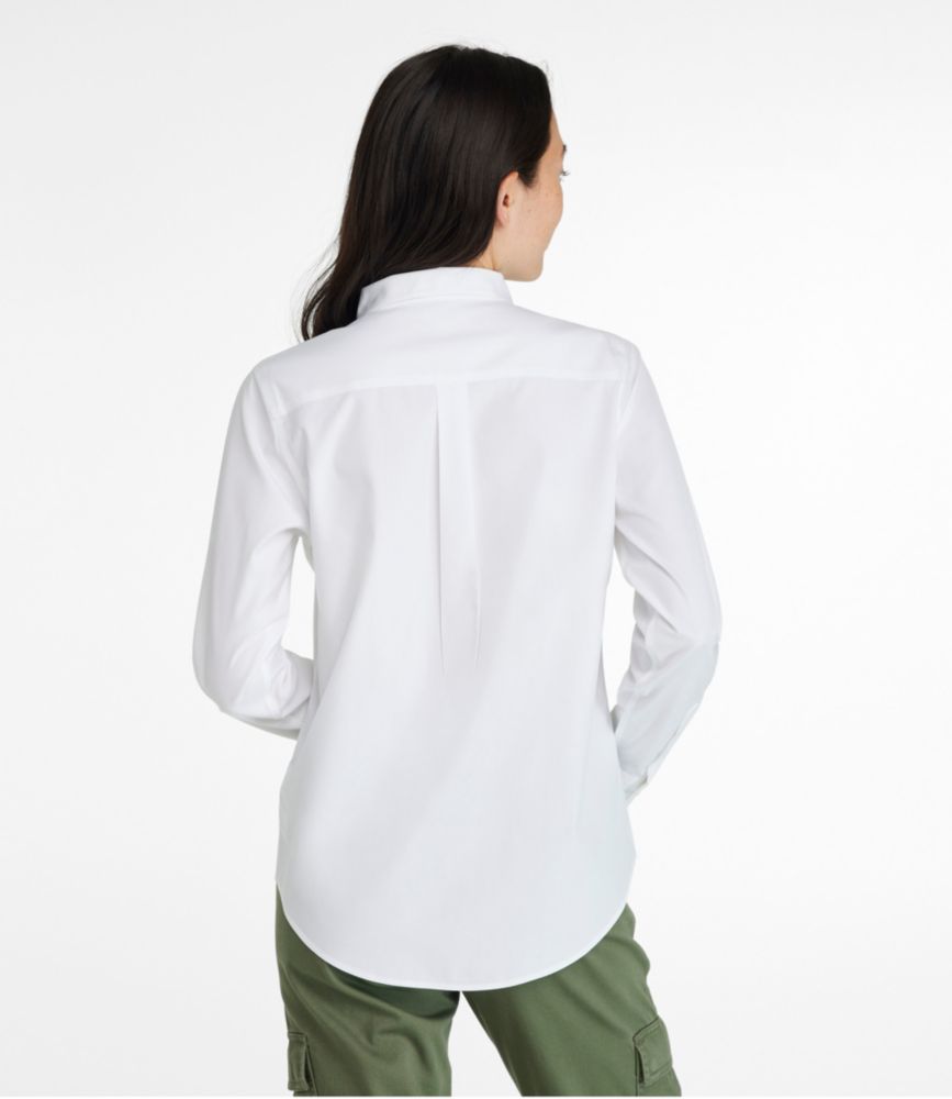 Women's Wrinkle-Free Pinpoint Oxford Shirt, Long-Sleeve Relaxed Fit - US 0927