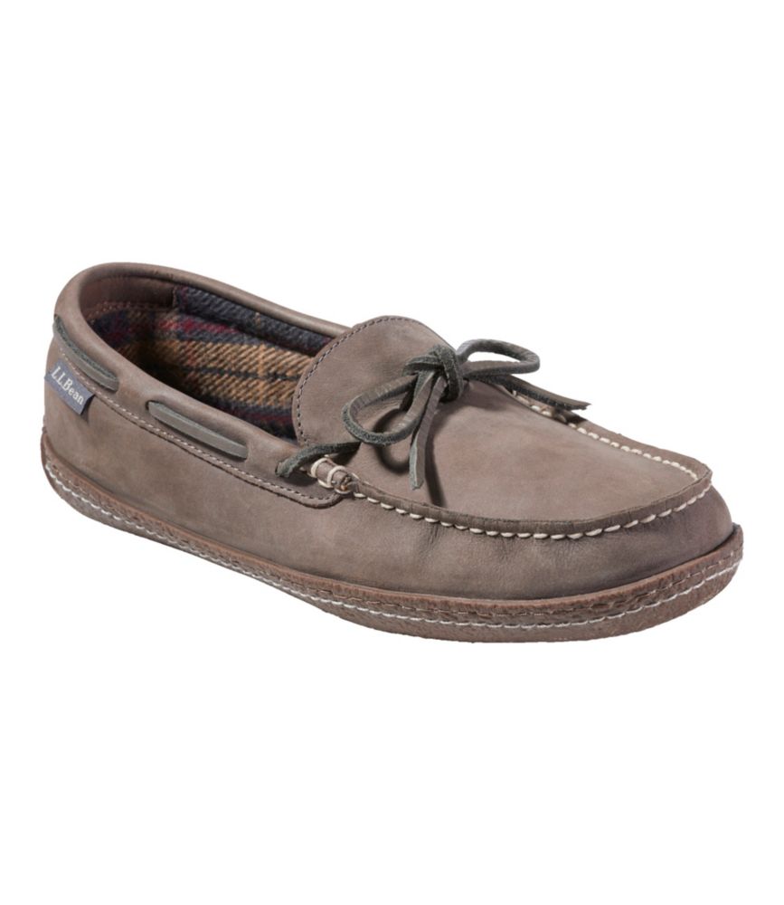 Men's Handsewn Slippers, Flannel-Lined - US 2557