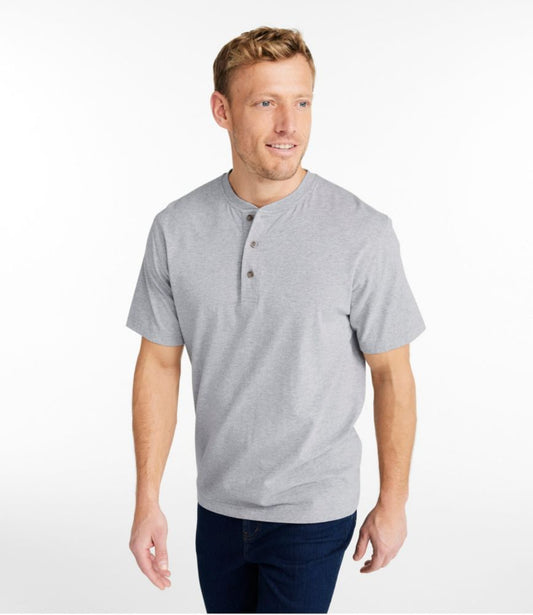 Men's Carefree Unshrinkable Tee, Traditional Fit, Henley - US 4206