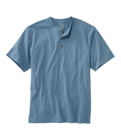 Men's Carefree Unshrinkable Tee, Traditional Fit, Henley - US 7628