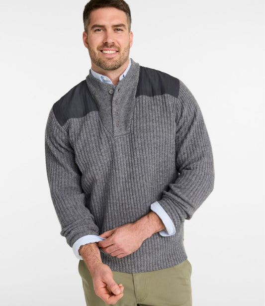 Men's Commando Sweater, Henley - US 1242