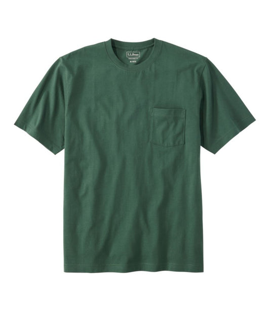 Men's Carefree Unshrinkable Tee with Pocket, Traditional Fit - US 4011