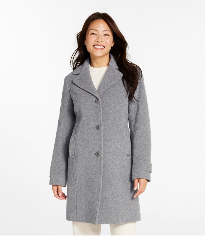 Women's Classic Lambswool Polo Coat, Three-Quarter Length - US 3364