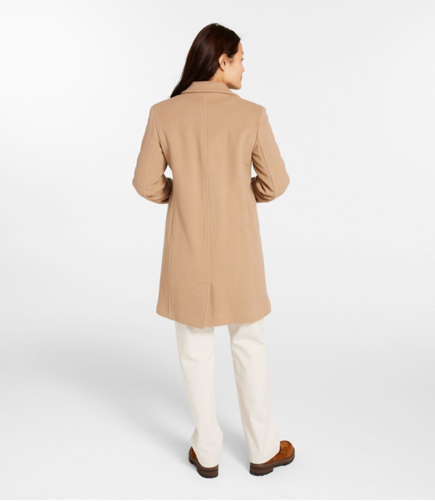 Women's Classic Lambswool Polo Coat, Three-Quarter Length - US 9567