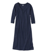 Women's Supima® Cotton Nightgown, V-Neck Three-Quarter-Sleeve - US 6636