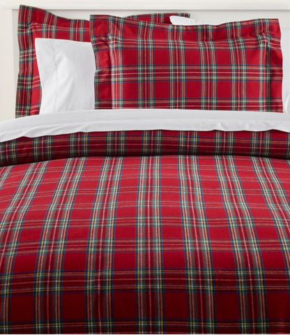 Heritage Chamois Flannel Comforter Cover Collection, Plaid - US 4341