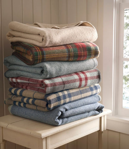 Washable Wool Blanket, Herringbone - US 1855