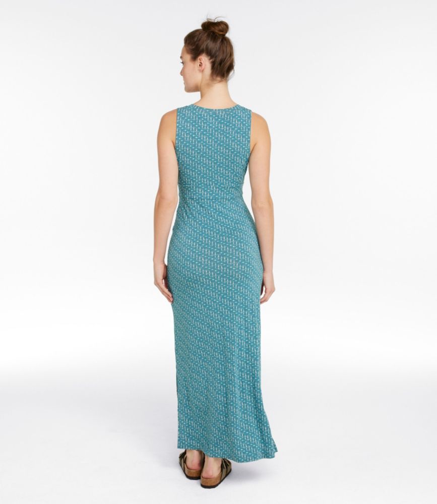 Women's Summer Knit Maxi Dress, Print - US 5610