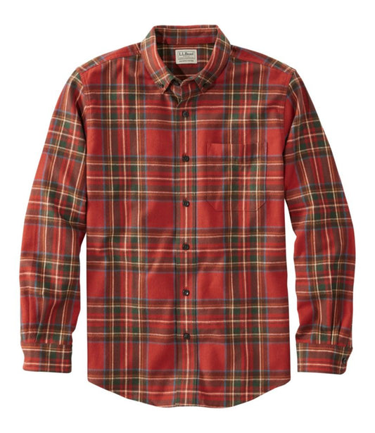 Men's Scotch Plaid Flannel Shirt, Slightly Fitted - US 1610