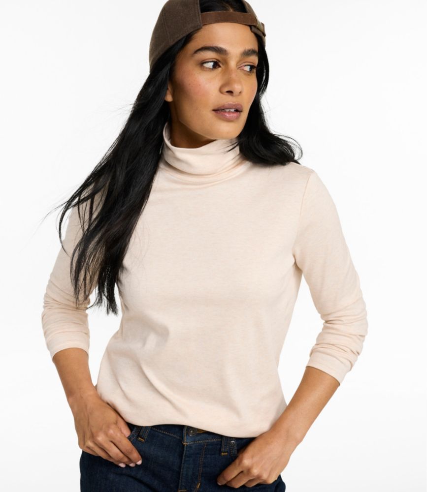 Women's Pima Cotton Turtleneck, Long-Sleeve - US 8625