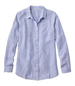 Women's Premium Washable Linen Shirt, Tunic Stripe - US 1456