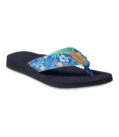Women's Maine Isle Flip-Flops, Woven Print - US 9319
