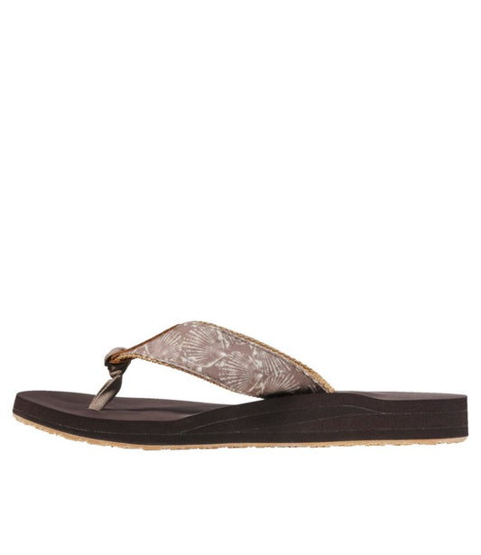 Women's Maine Isle Flip-Flops, Woven Print - US 5180