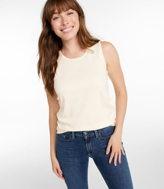 Women's Pima Cotton Tee, Shell - US 9207