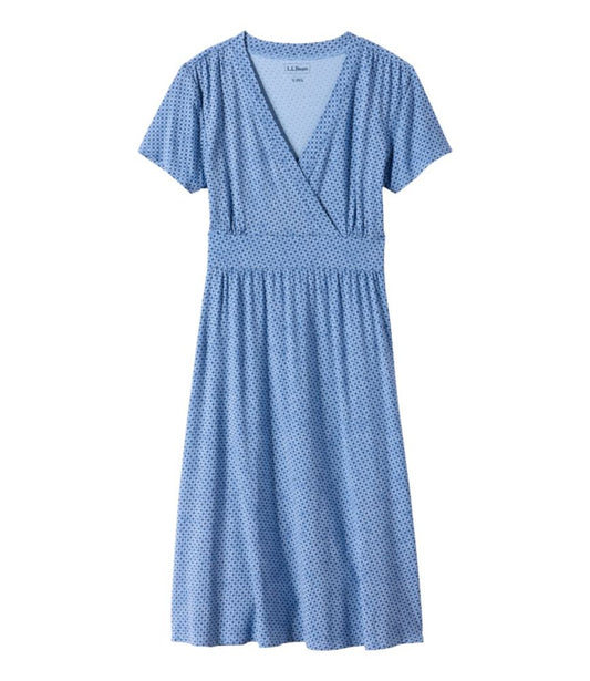 Women's Summer Knit Dress, Short-Sleeve Print - US 7887