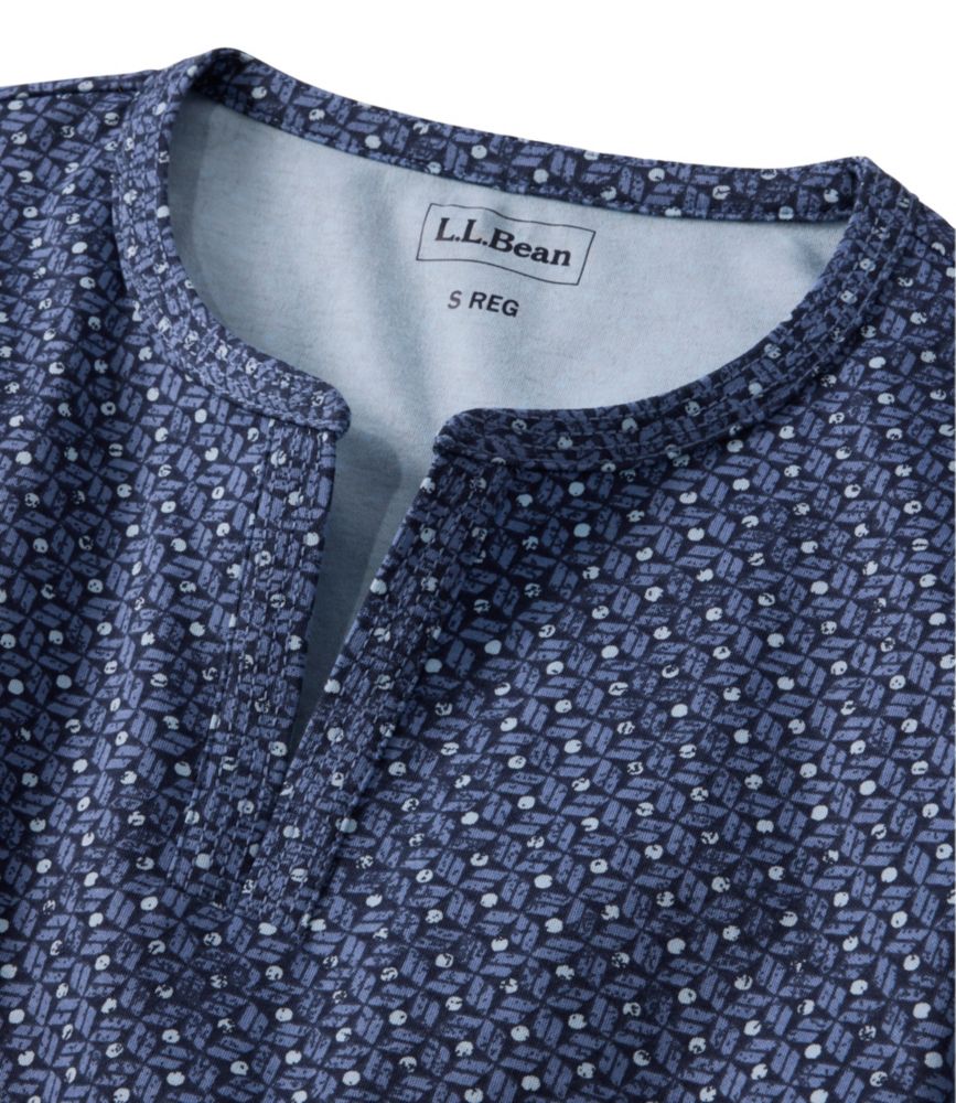 Women's L.L.Bean Tee, Three-Quarter-Sleeve Splitneck Tunic Print - US 4909