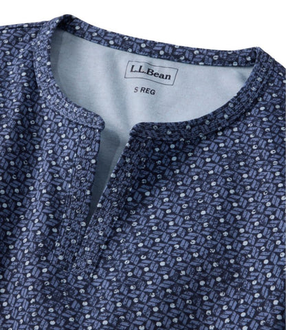 Women's L.L.Bean Tee, Three-Quarter-Sleeve Splitneck Tunic Print - US 4909