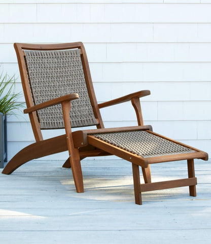 Wicker Eucalyptus Lounger - US 4216