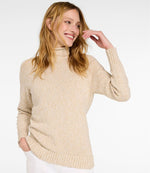 Women's Cotton Ragg Sweater, Funnelneck Pullover - US 0540