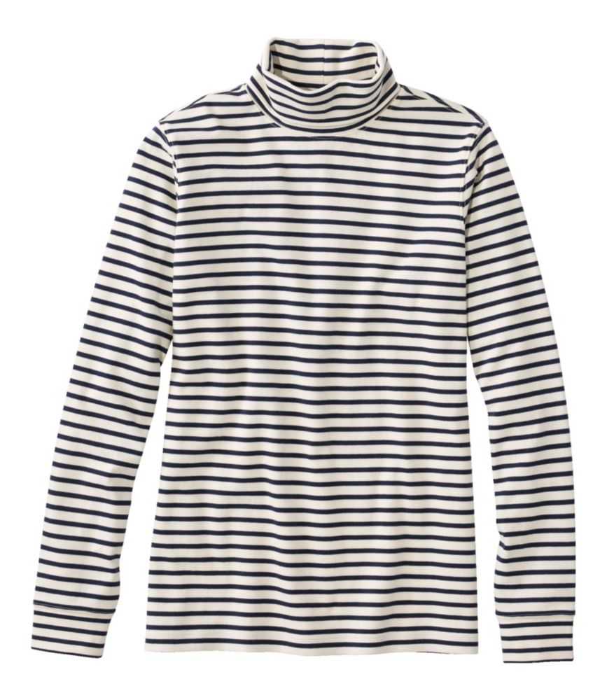 Women's L.L.Bean Interlock Turtleneck, Long-Sleeve Stripe - US 5108