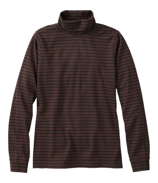 Women's L.L.Bean Interlock Turtleneck, Long-Sleeve Stripe - US 9508
