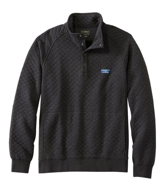 Men's Quilted Sweatshirt, Mockneck - US 7836