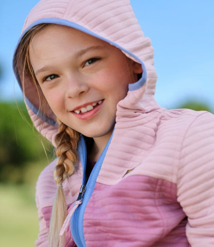 Kids' Airlight Full-Zip Hoodie, Colorblock - US 6922