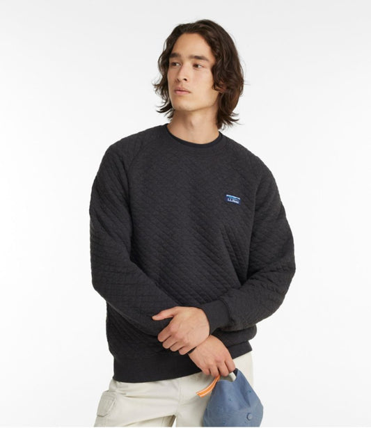 Men's Quilted Sweatshirt, Crewneck - US 4573