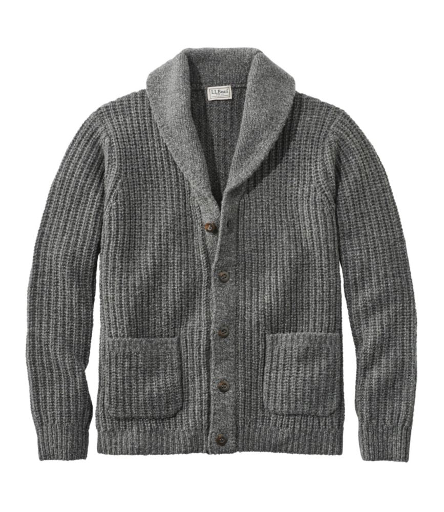 Men's L.L.Bean Classic Ragg Wool Sweater, Cardigan - US 3186