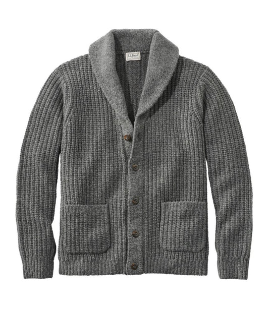 Men's L.L.Bean Classic Ragg Wool Sweater, Cardigan - US 3186
