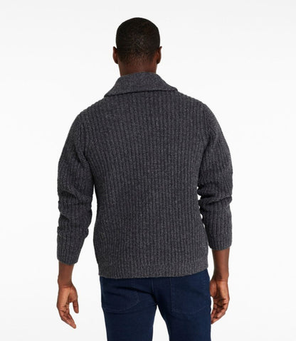 Men's L.L.Bean Classic Ragg Wool Sweater, Cardigan - US 3186